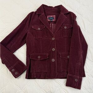 Sonoma Maroon Corduroy Jacket Sz S